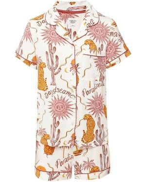 Chelsea Peers Bohemian Paradise Print Short Pyjamas - Pink