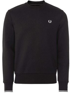 Fred Perry Crew Neck Sweatshirt - Black