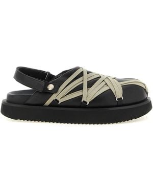 Rick Owens 'padded Megalace Platform' Sabots - Black