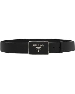 Prada Gürtel Aus Saffiano-Leder - Schwarz
