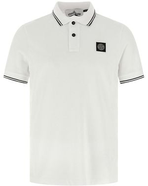 Stone Island Polo Logo-Aufnäher - Weiß