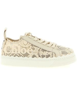 Chloé Low-Top-Sneakers 'Lauren' - Natur