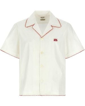 Bode 'redbud' Shirt - White