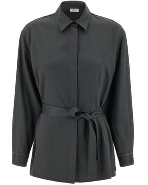 Peserico Twill Shirt - Black