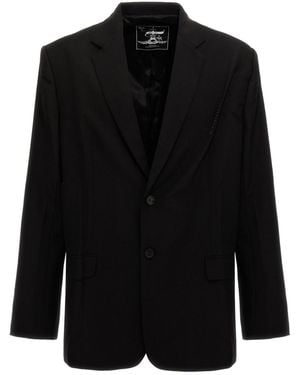 Y. Project 'pinched Logo' Blazer - Black