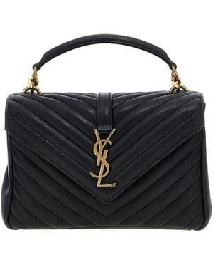 Saint Laurent Midi-Umhängetasche 'College' - Schwarz