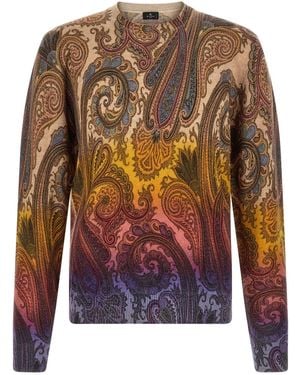 Etro Crewneck Jumper With Gradient Paisley Pattern - Multicolour