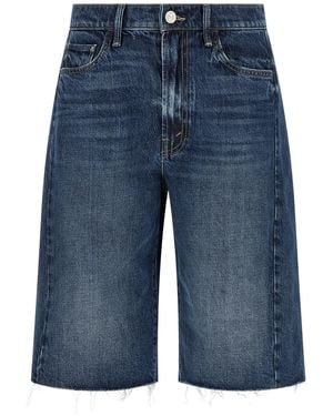 Mother 'the Half-pipe Bermuda Fray' Bermuda Shorts - Blue