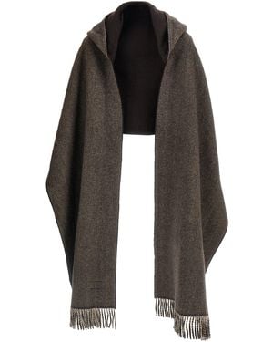 Brunello Cucinelli Reversibler Kapuzenschal - Schwarz