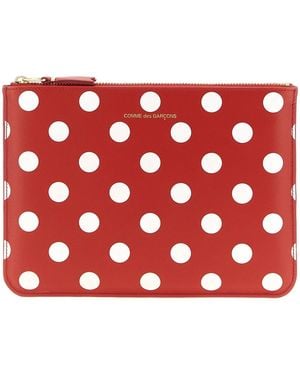 Comme des Garçons 'Polka Dots Printed' Wallet - Red