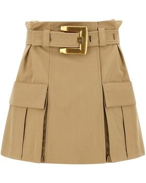 Balmain High Waist Skirt - Natural