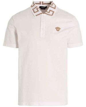 Versace Polohemd "Greca" - Weiß