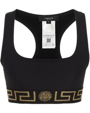Versace 'Lycra Matt' Sports Bra - Black