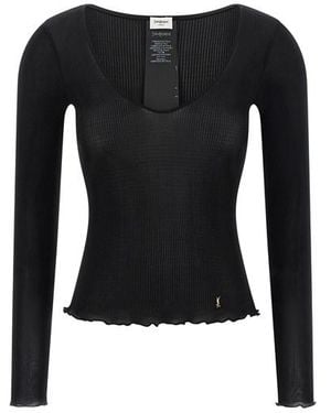 Saint Laurent Top 'Cassandre' - Nero