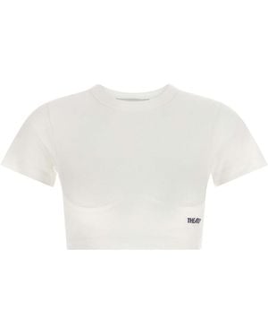 The Attico Bustier Crop T-shirt - White