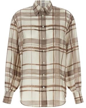 Brunello Cucinelli Silk Shirt - Natural