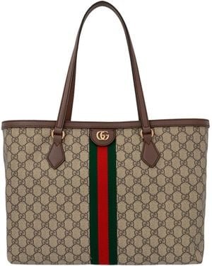 Gucci 'ophidia' Shopping Bag - Brown