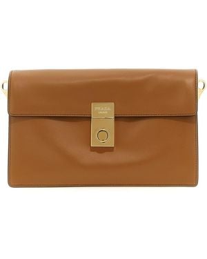Prada ' Soft Sound' Small Shoulder Bag - Brown