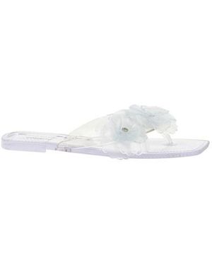 Coperni Sandalo 'Silicone Flower Flat' - Bianco
