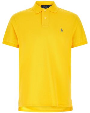Polo Ralph Lauren Logo Embroidery Polo Shirt - Yellow