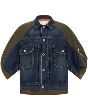 Sacai Hybrid Bomber Jacket - Blue