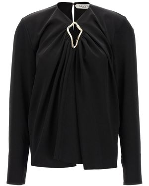Lanvin Metallic Detail Blouse - Black
