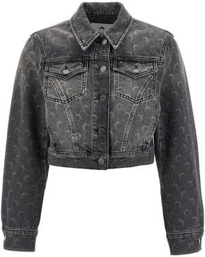 Marine Serre Jacke "Moon" - Schwarz