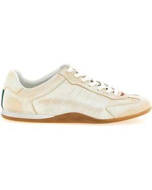 Gucci Sneaker Bassa Con Finitura Vintage - Neutro