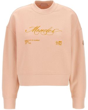 Moncler Embroidery Sweatshirt - Pink
