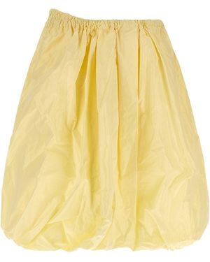 Prada Gonna Con Vita Arricciata - Giallo