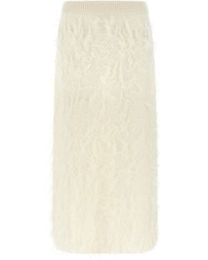 Fabiana Filippi Brushed-Finish Skirt - Natural