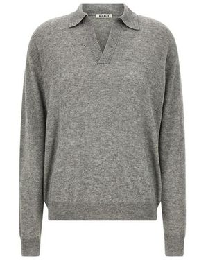 AURALEE Maglia cashmere seta - Grigio