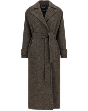 Kiton Chevron Wool Coat - Multicolour