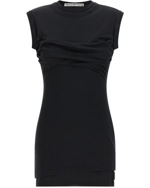Alexander Wang 'twisted Bust Layered' Dress - Black