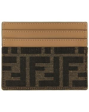 Fendi 'baguette' Card Holder - Grey
