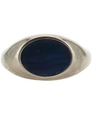 Dries Van Noten Anello 'Stone Signet' - Blu