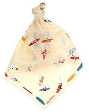 Longchamp Foulard 'En Attendant La Vague' - Metallizzato