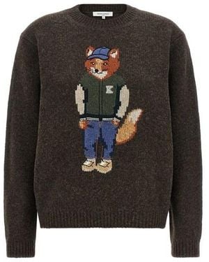 Maison Kitsuné Maglione 'Dressed Fox' - Nero