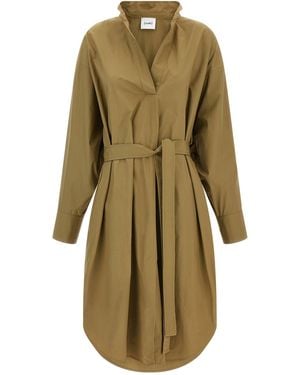 Nude Hemdblusenkleid Aus Baumwollpopeline - Grün