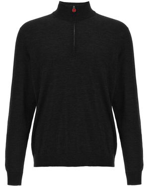 Kiton Pullover Mit Halbem Reißverschluss - Schwarz