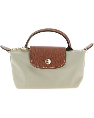 Longchamp 'le Pliage Original' Clutch - Brown