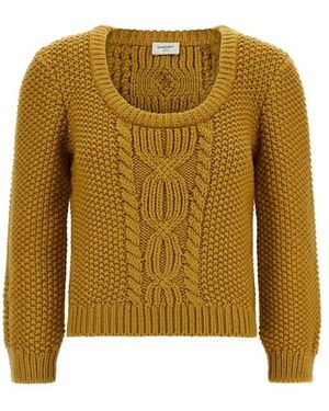 Saint Laurent Maglia Lavorazione Con Maniche 3/4 - Multicolore