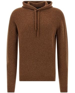 Roberto Collina Hooded Jumper - Brown