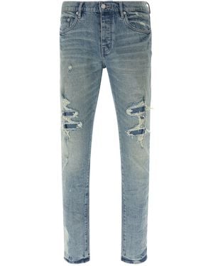 Purple 'p001 Repairs' Jeans - Blue