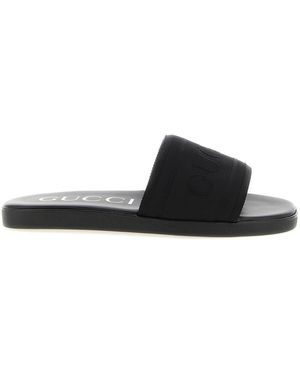Gucci Jacquard Logo Slides - Black