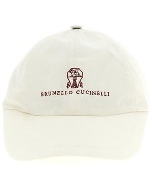 Brunello Cucinelli Cappellino Ricamo Logo - Bianco