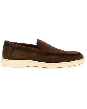 Santoni Mocassino suede - Marrone