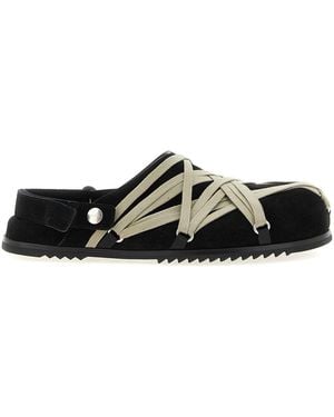 Rick Owens 'megalace Mule Granola' Sabots - Black