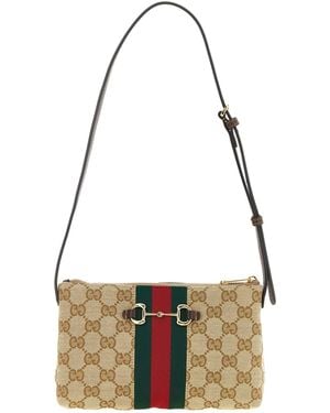 Gucci 'new Horsebit' Mini Shoulder Bag - Metallic