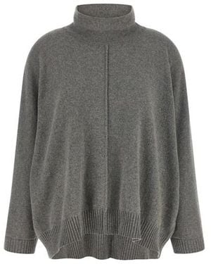 Alberta Ferretti Maglia Cucitura Centrale - Grigio